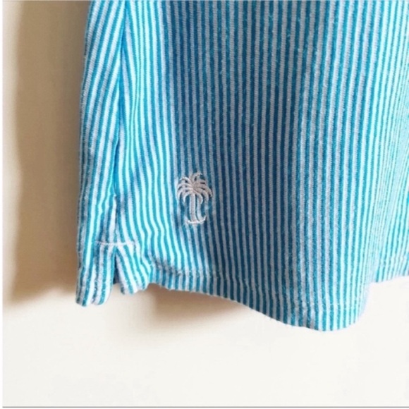 Lilly Pulitzer Drew tank top flutter blue seersucker striped ruffles - Picture 4 of 9